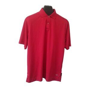 Callaway Golf X Series Mens Short Sleeve Polo Shirt Large Red Lightweight Casual